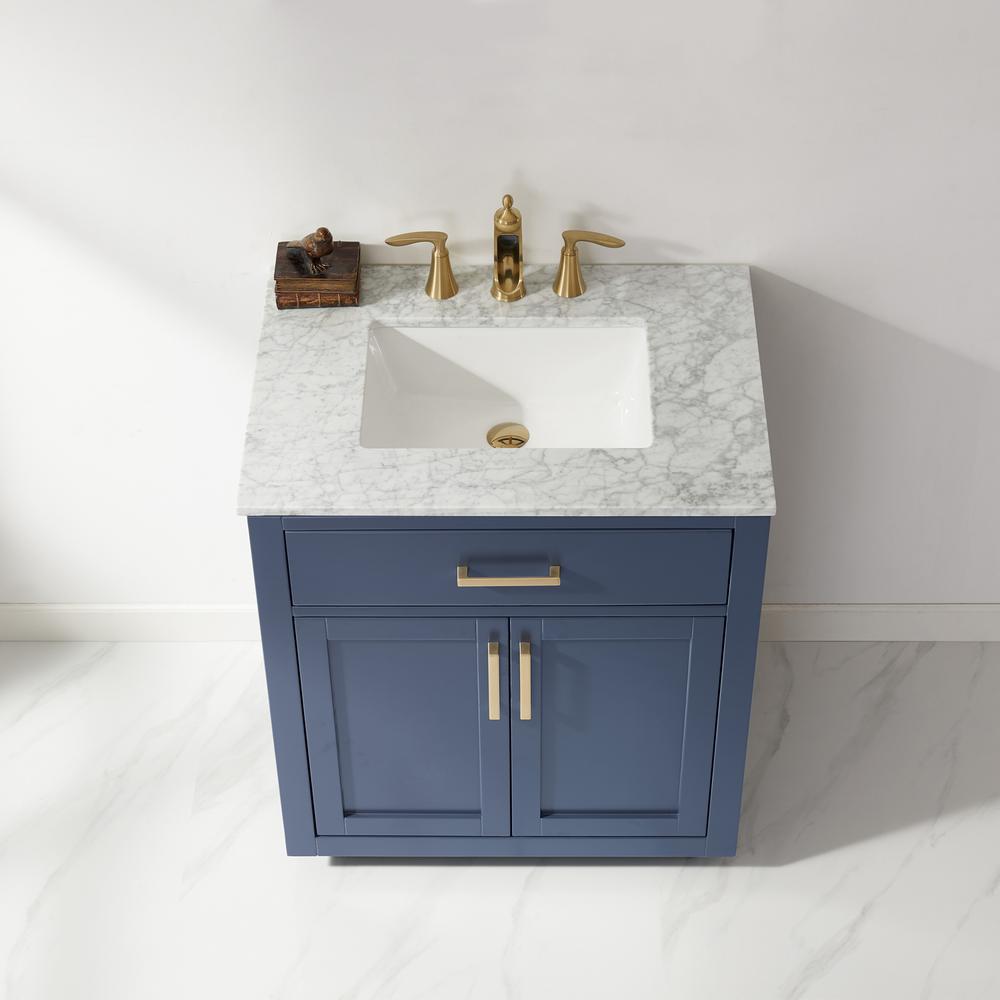 30" Single Bathroom Vanity Set in Royal Blue without Mirror. Picture 8
