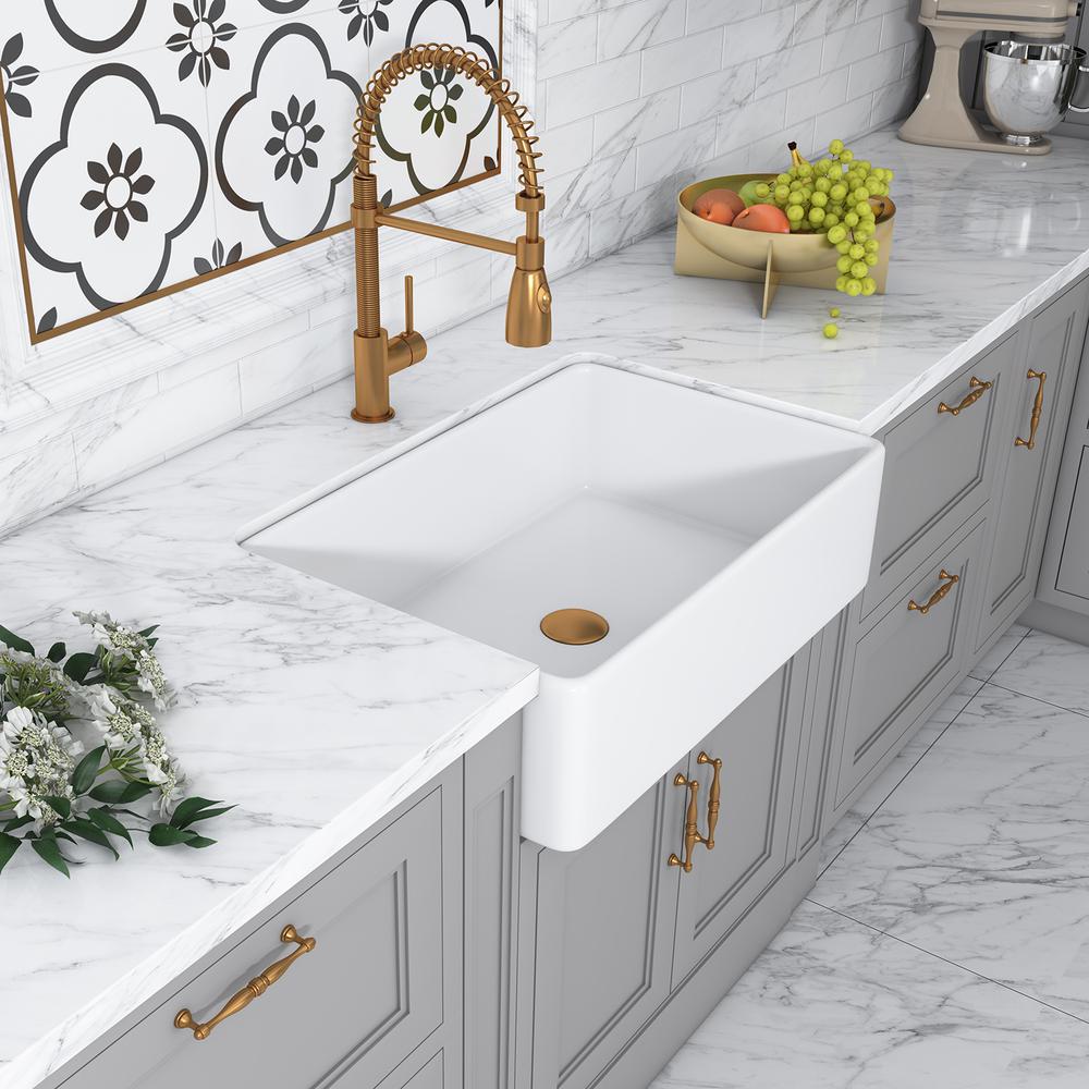 Treviso Glossy White Ceramic Rectangular 30" L x 19.7" W Vessel Bathroom Sink. Picture 6