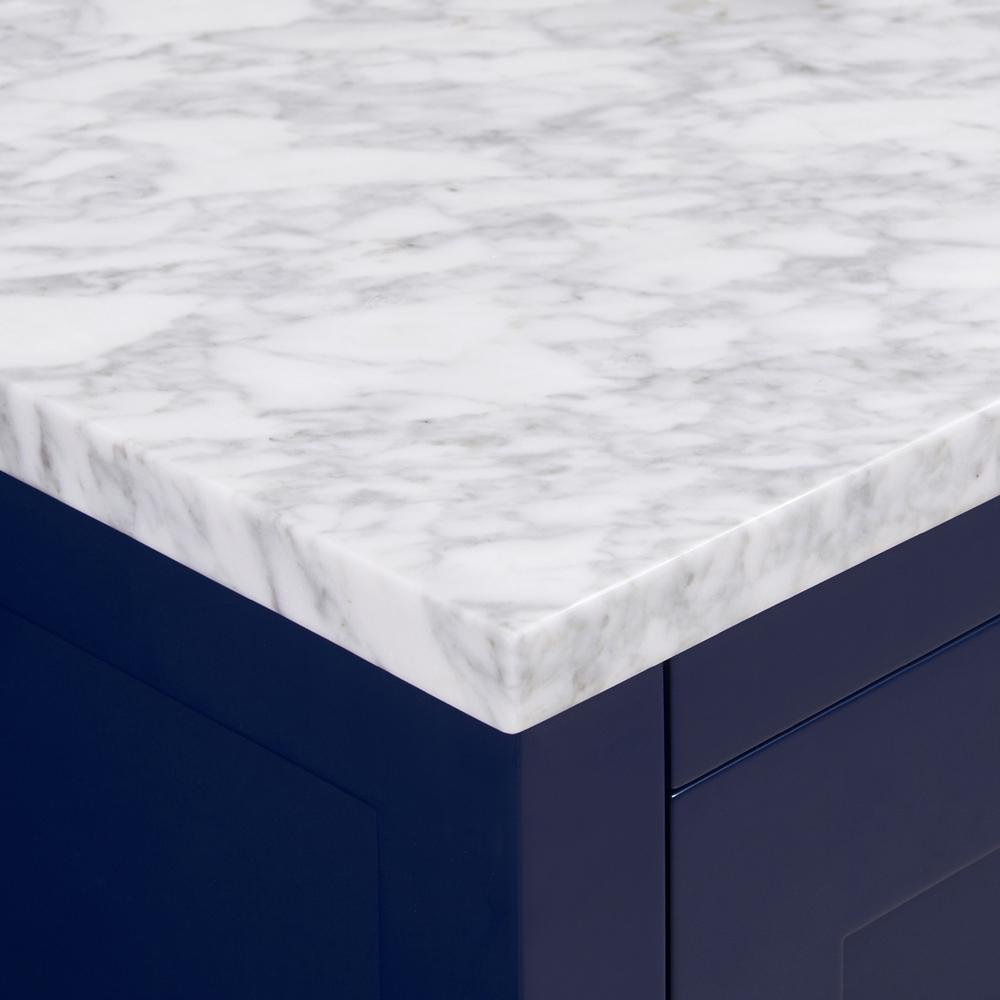 49 in. Natural Marble Vanity Top with White Sink. Picture 8