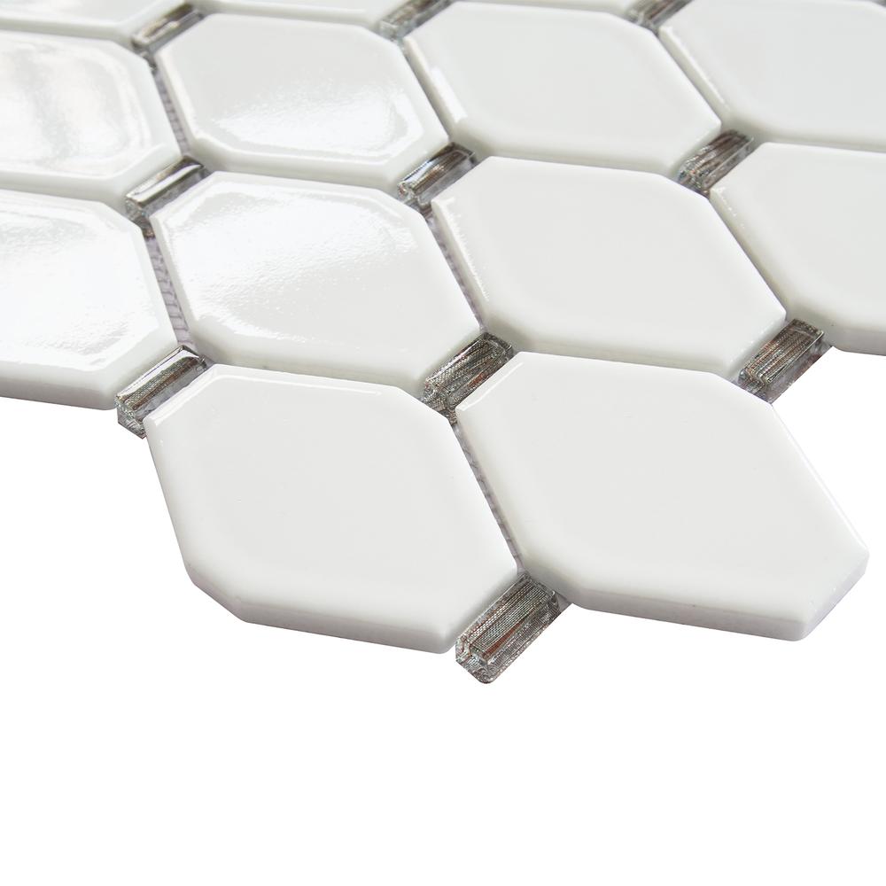 Badajoz  11.5” x 10.94” Honeycomb Glass Mosaic Wall Tile. Picture 3