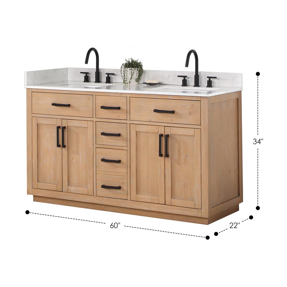 48" Single Bathroom Vanity in Light Brown without Mirror. Picture 3