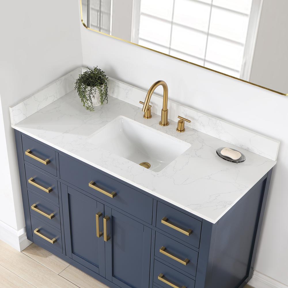 48" Single Bathroom Vanity in Royal Blue without Mirror. Picture 7