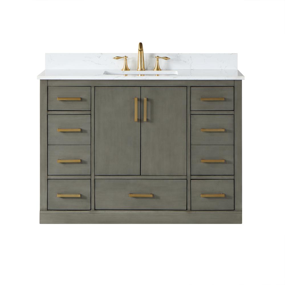 48" Single Bathroom Vanity Set in Gray Pine without Mirror. Picture 1
