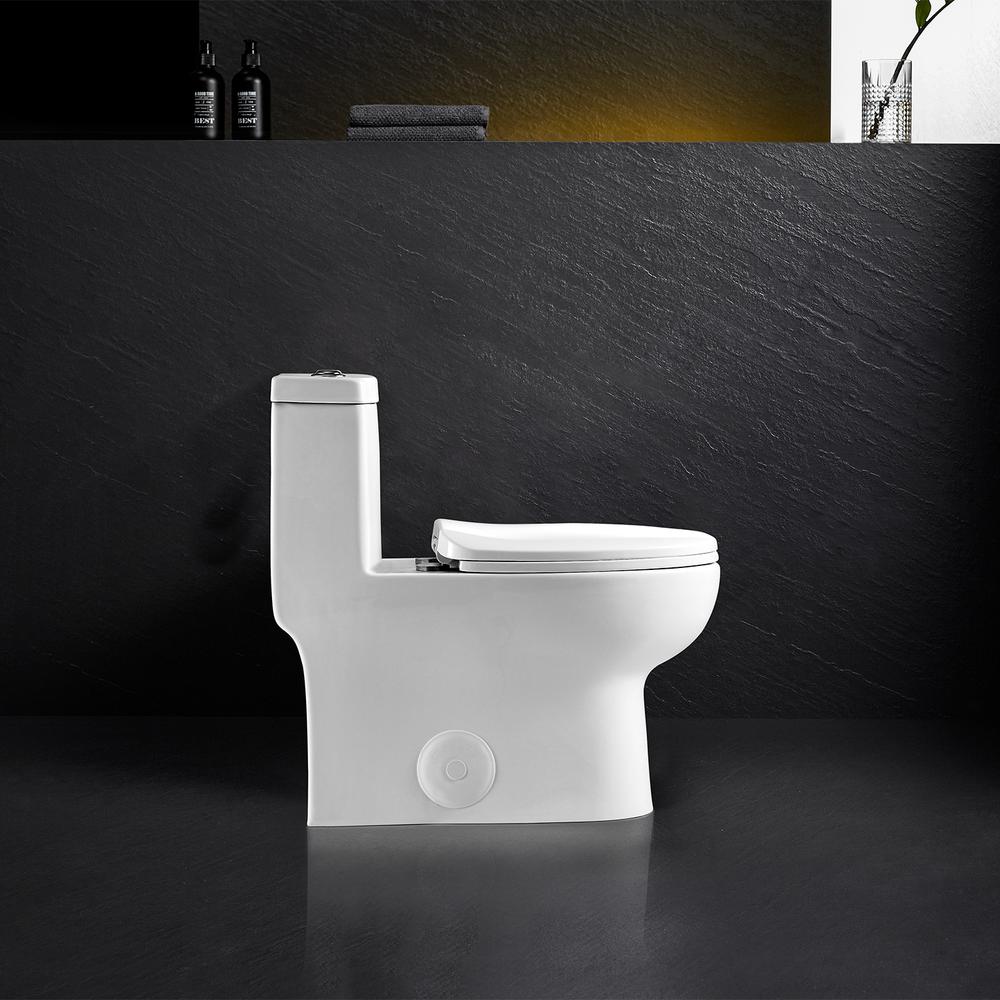 Venezia Dual Flush Elongated One-Piece Toilet (Seat Included). Picture 8