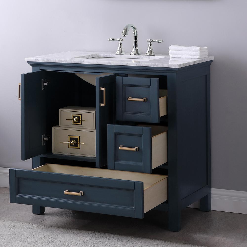 36" Single Bathroom Vanity Set in Classic Blue without Mirror. Picture 6