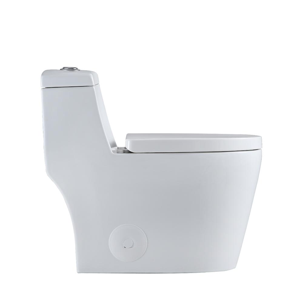 Savona Dual Flush Elongated One-Piece Toilet (Seat Included). Picture 4