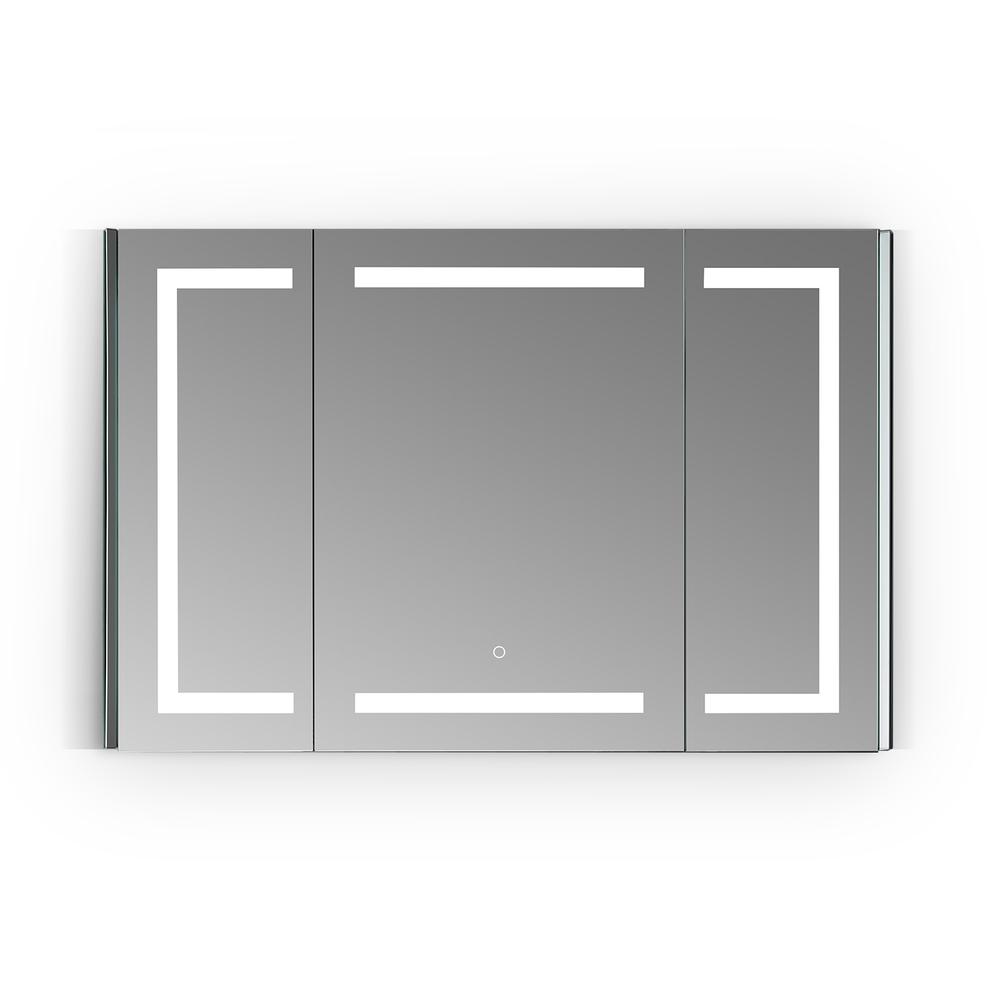 Frameless Surface-Mount/Recessed LED Lighted Bathroom Medicine Cabinet. Picture 1
