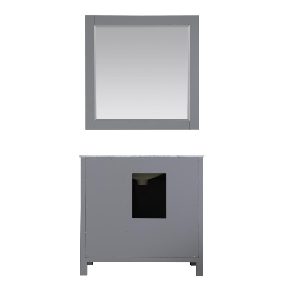 36" Single Bathroom Vanity Set in Gray with Mirror. Picture 1
