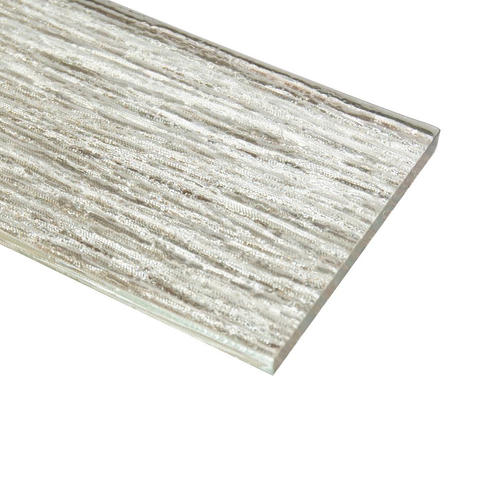 Sonnagh 3" x 12" Rectangular Laminated Glass Mosaic Wall Tile. Picture 3