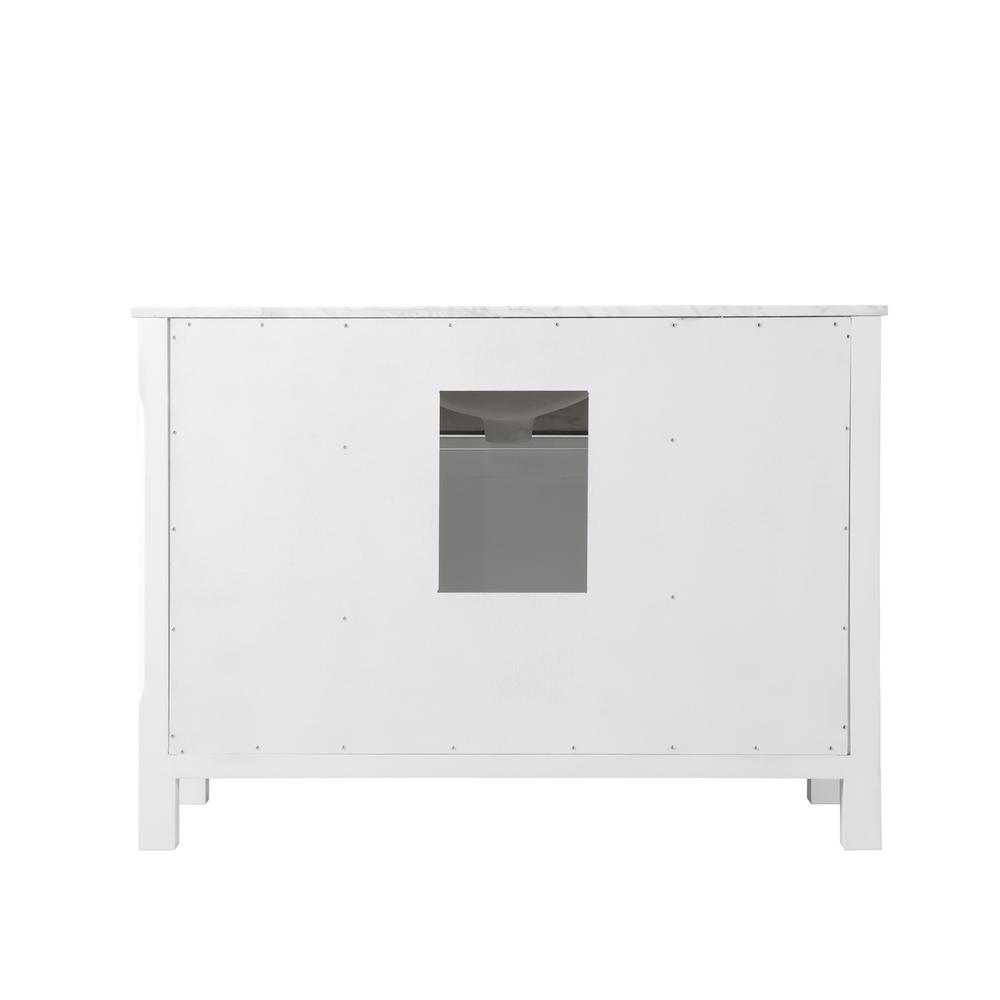 48" Single Bathroom Vanity Set in White with Mirror. Picture 2