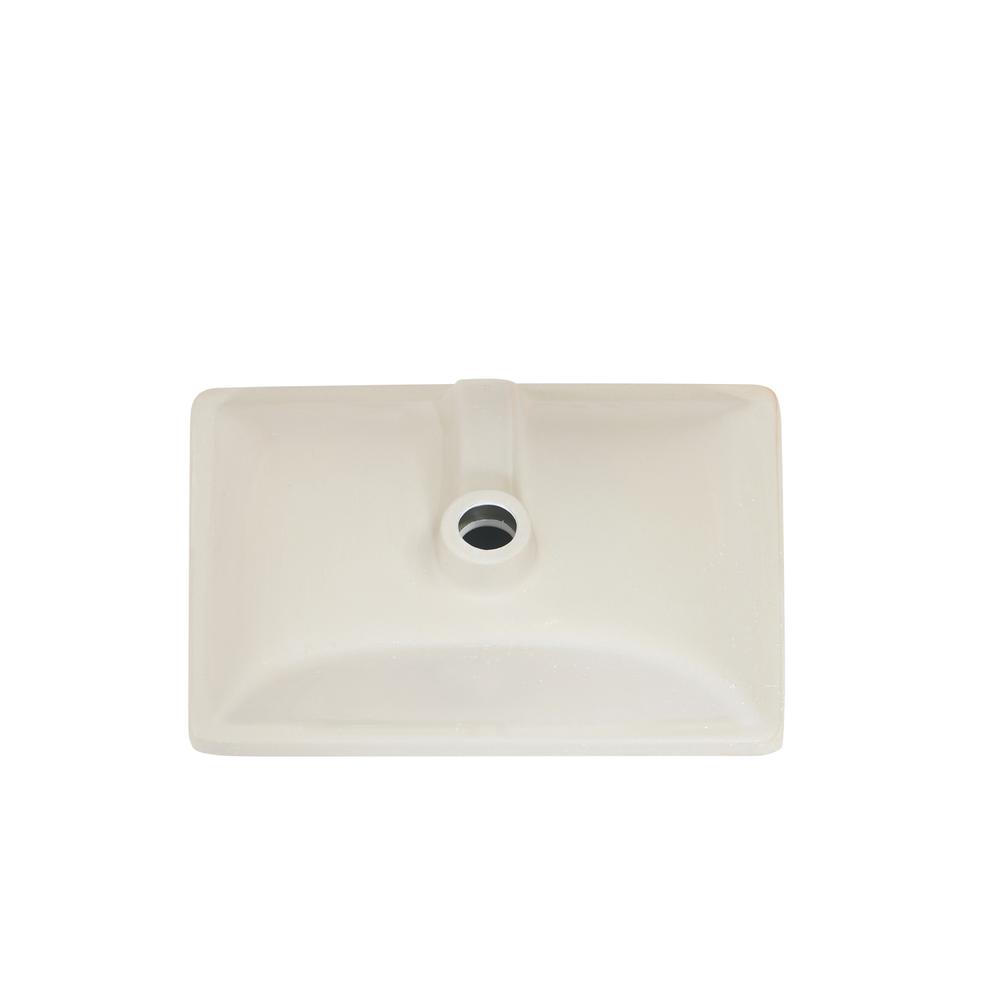 20 in. Retegular White Finish Ceramic Undermount Vanity Sink. Picture 10