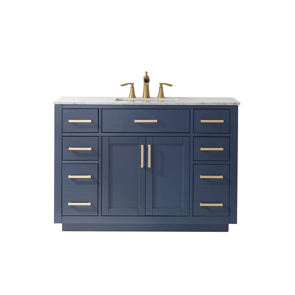 48" Single Bathroom Vanity Set in Royal Blue without Mirror. Picture 1