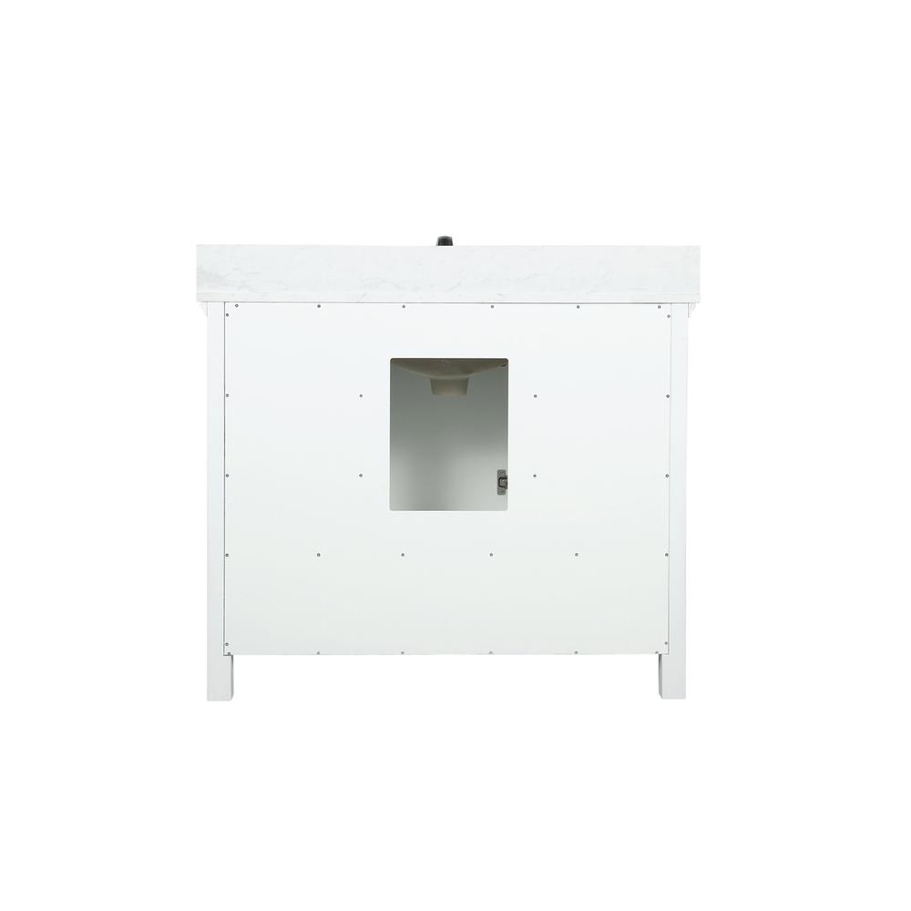42" Single Bathroom Vanity Set in White without Mirror. Picture 2