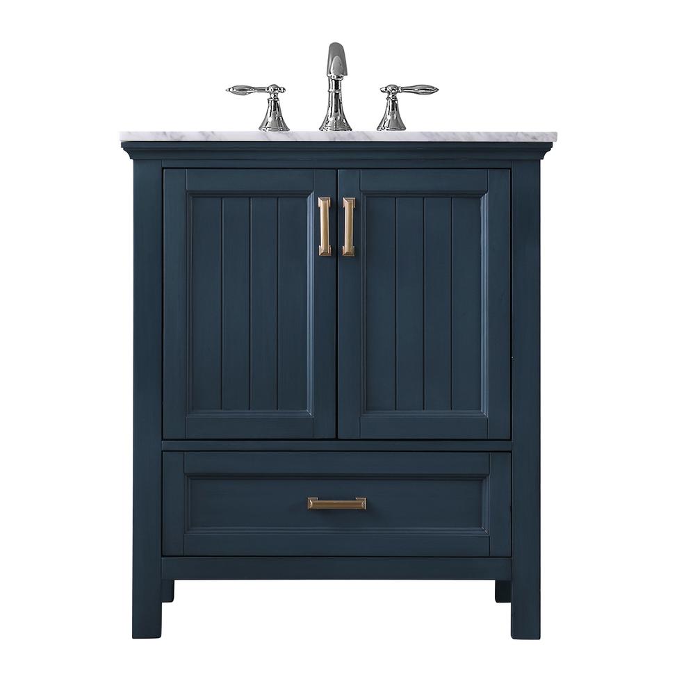 30" Single Bathroom Vanity Set in Classic Blue without Mirror. Picture 1