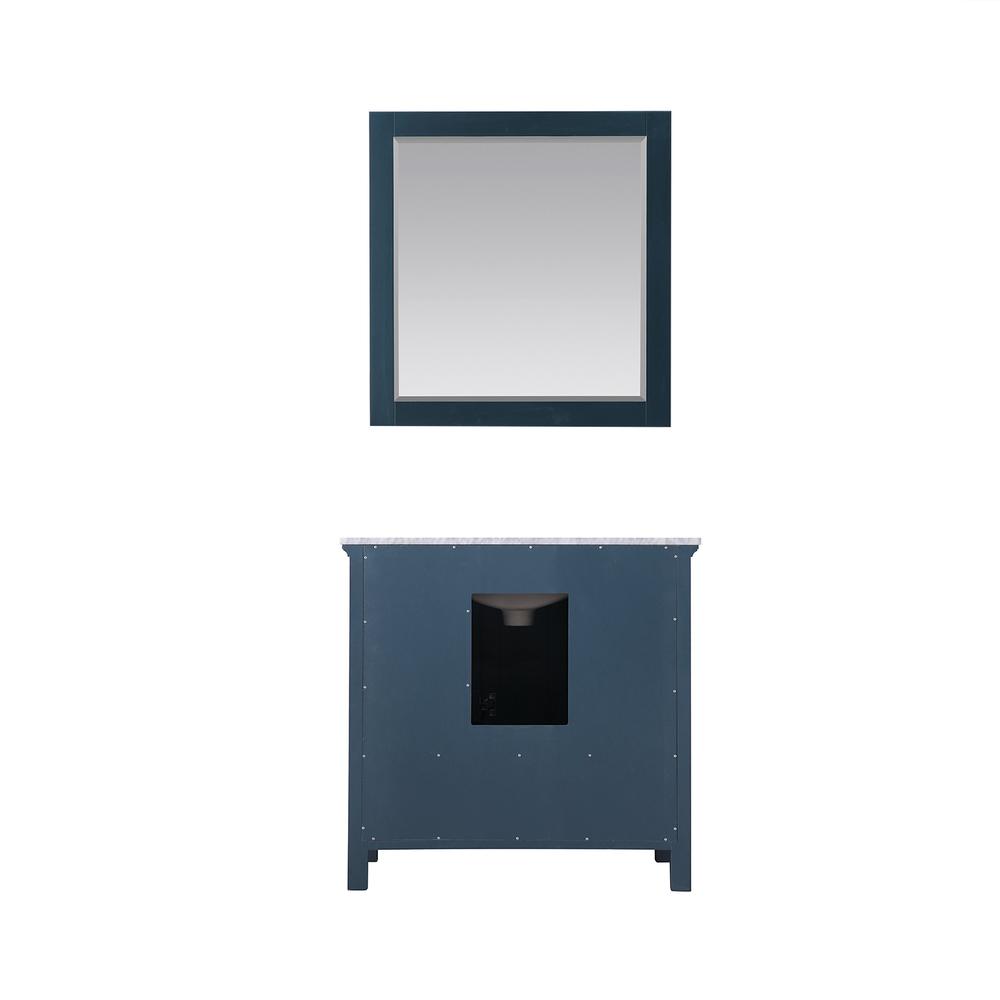 36" Single Bathroom Vanity Set in Classic Blue with Mirror. Picture 2