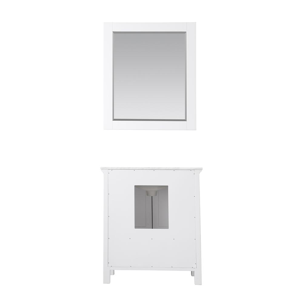 30" Single Bathroom Vanity Set in White with Mirror. Picture 2