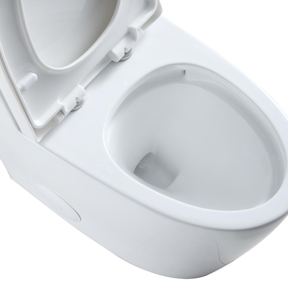 Savona Dual Flush Elongated One-Piece Toilet (Seat Included). Picture 5