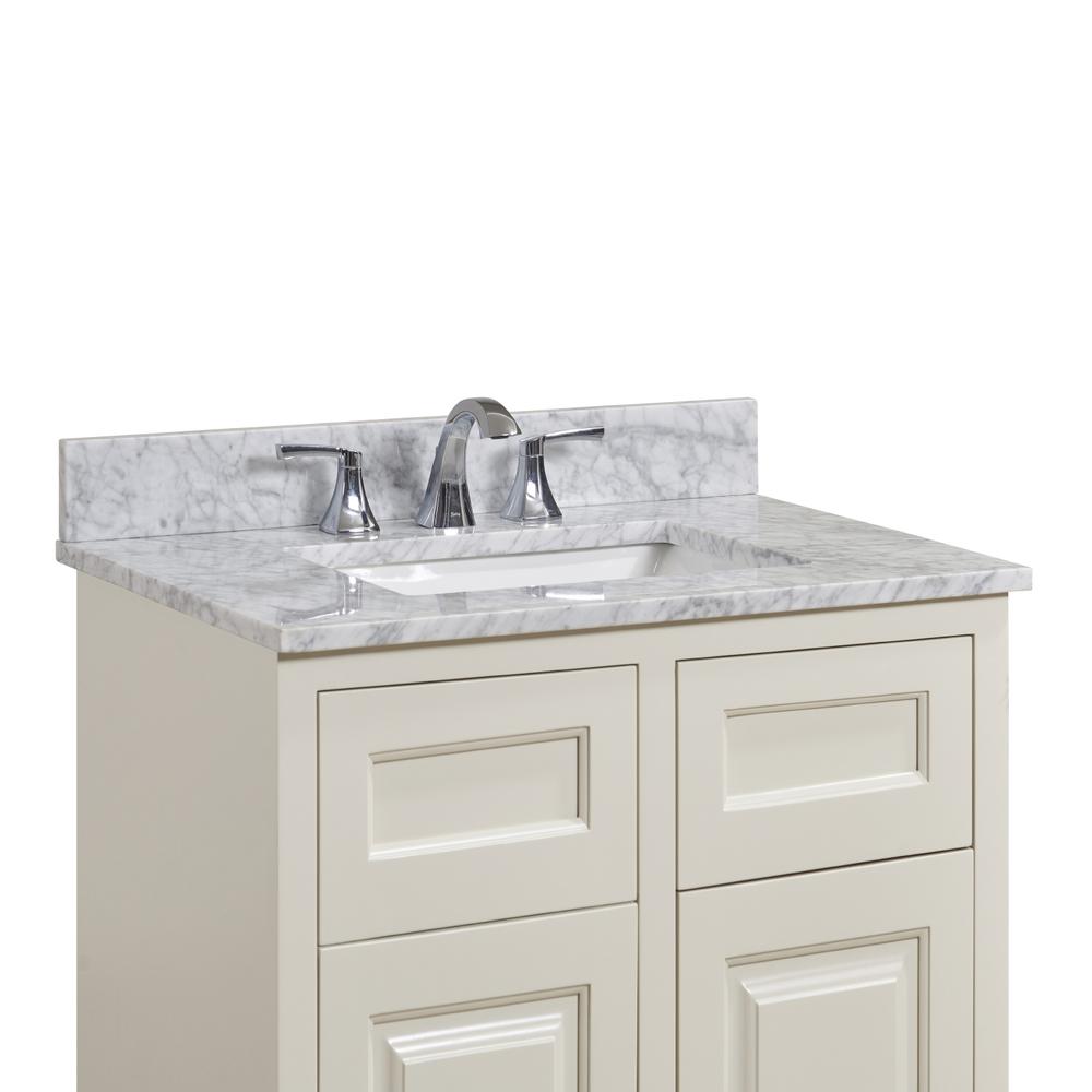 31 in. Natural Marble Vanity Top with White Sink. Picture 7