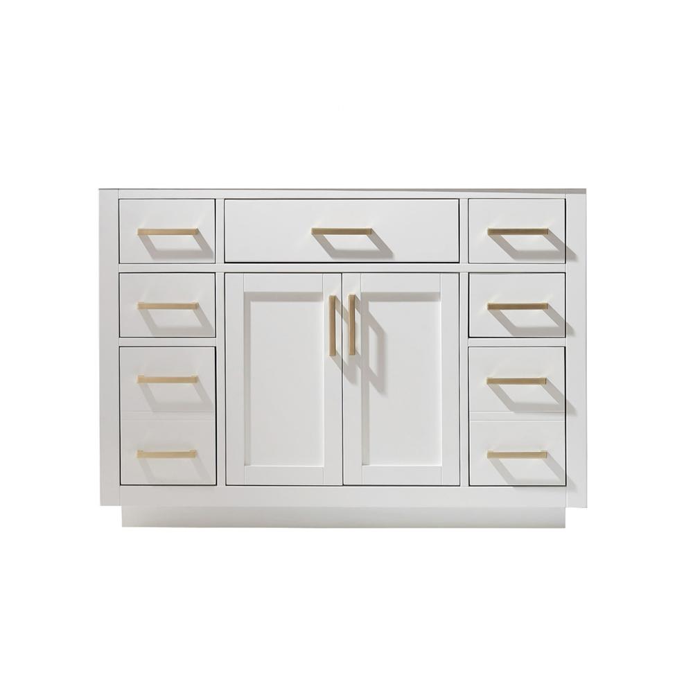 48" Single Bathroom Vanity Cabinet Only in White without Countertop and Mirror. Picture 1