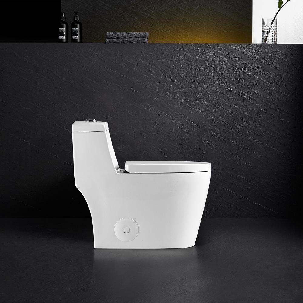 Savona Dual Flush Elongated One-Piece Toilet (Seat Included). Picture 8