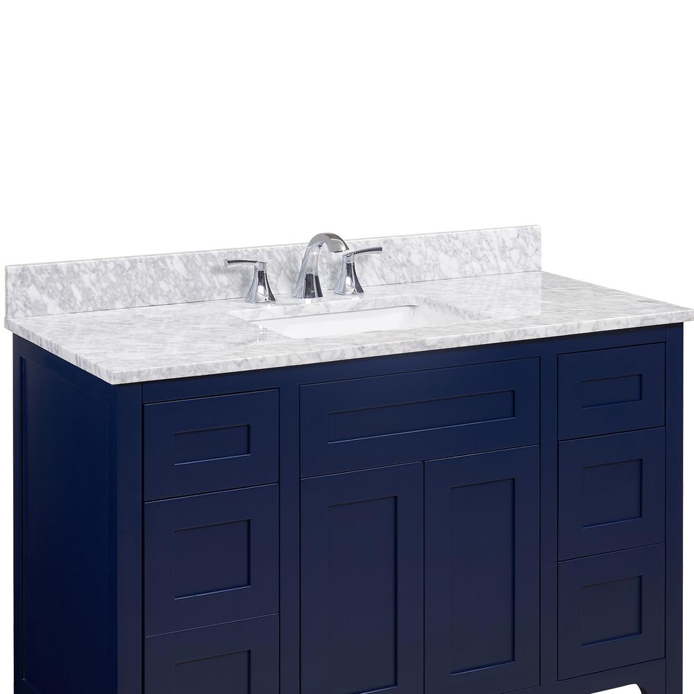 49 in. Natural Marble Vanity Top with White Sink. Picture 6