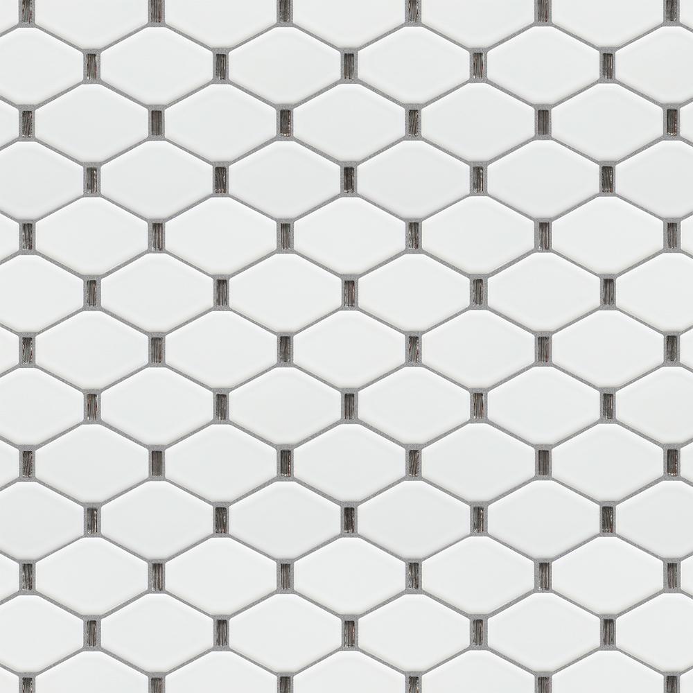 Badajoz  11.5” x 10.94” Honeycomb Glass Mosaic Wall Tile. Picture 5