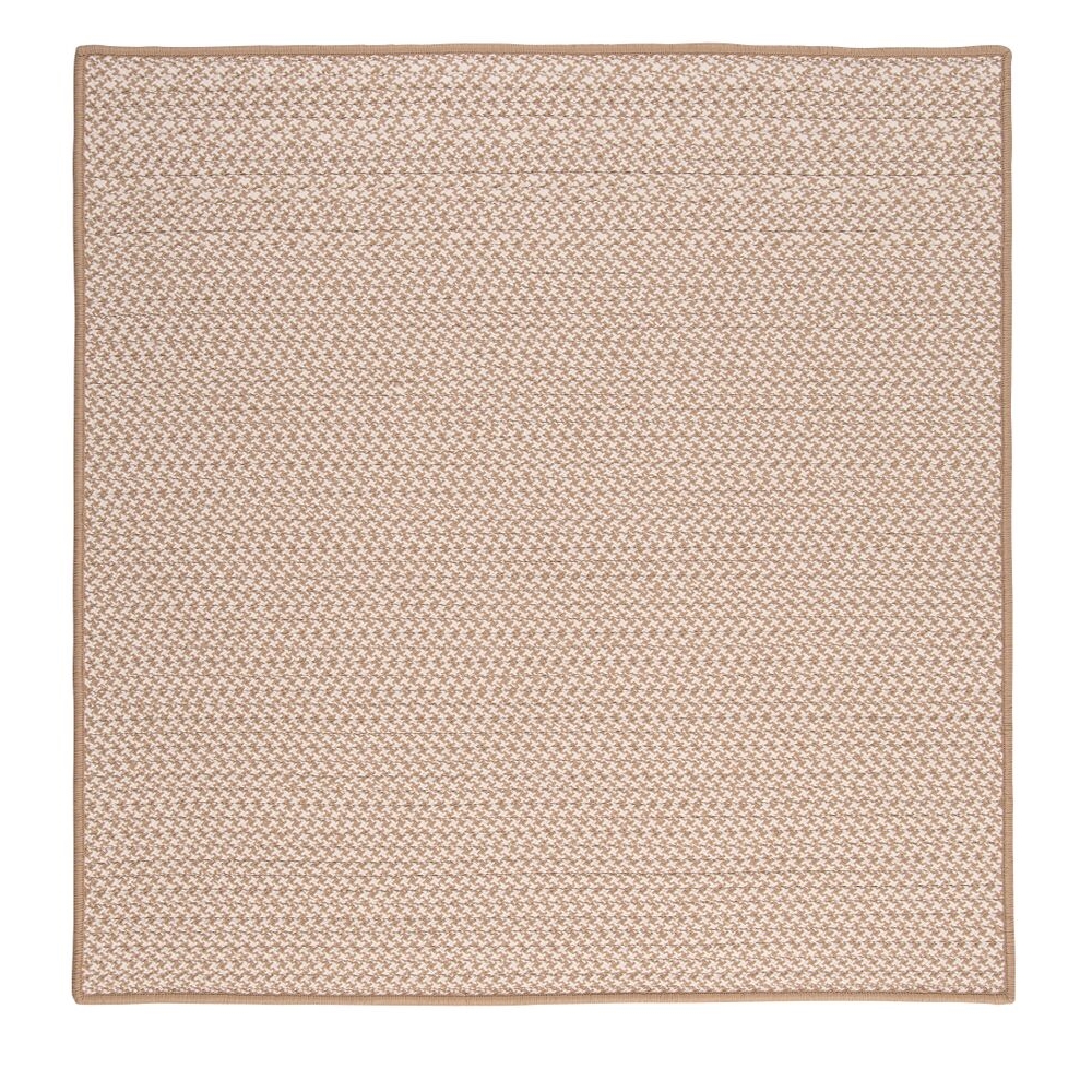 Outdoor Houndstooth Tweed - Cuban Sand 12' square. Picture 1