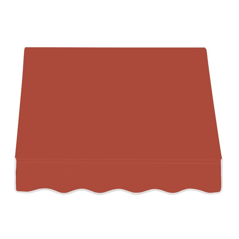 Awntech 3.375 ft Dallas Retro Fixed Awning Acrylic Fabric, Terracotta. Picture 2