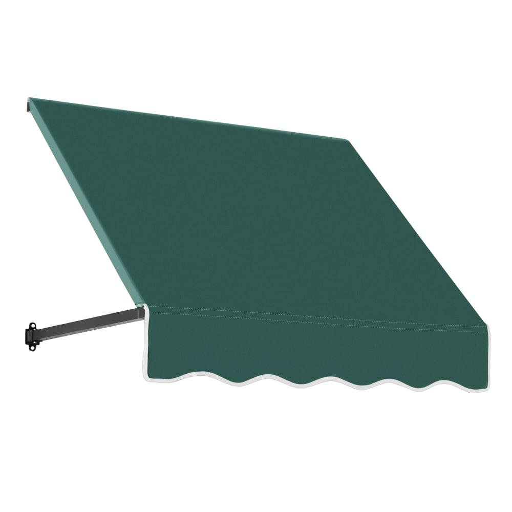 Awntech 3.375 ft Dallas Retro Fixed Awning Acrylic Fabric, Forest. Picture 1