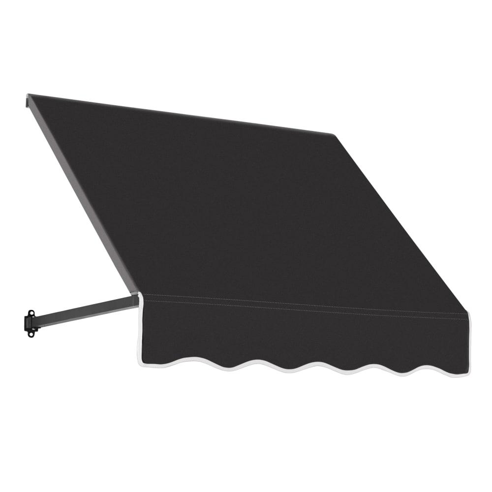 Awntech 3.375 ft Dallas Retro Fixed Awning Acrylic Fabric, Black. Picture 1