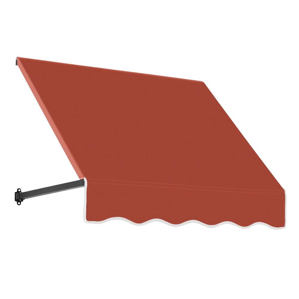Awntech 3.375 ft Dallas Retro Fixed Awning Acrylic Fabric, Terracotta. Picture 1