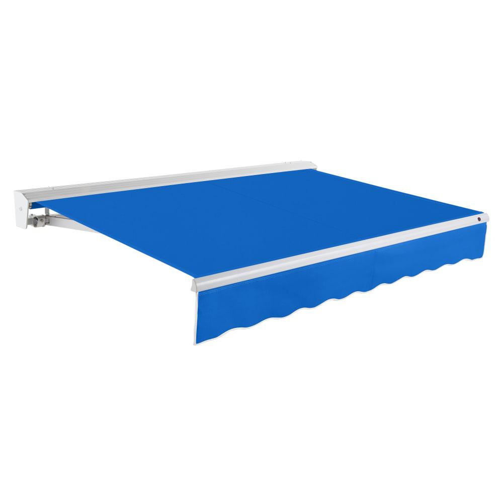 16' x 10' Destin Right Motorized Patio Retractable Awning, Bright Blue. Picture 1