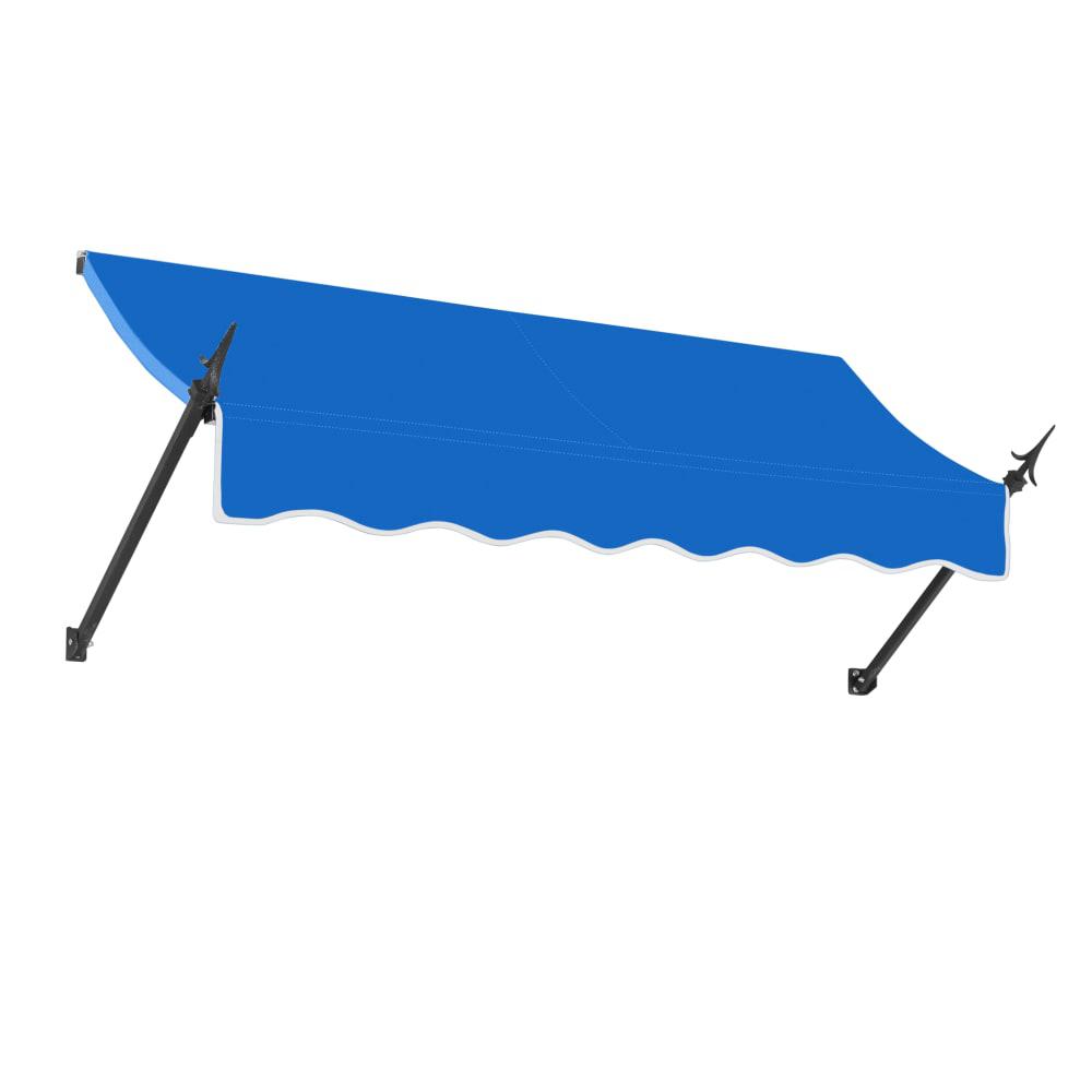 Awntech 10.375 ft New Orleans Fixed Awning Acrylic Fabric, Bright Blue. Picture 1