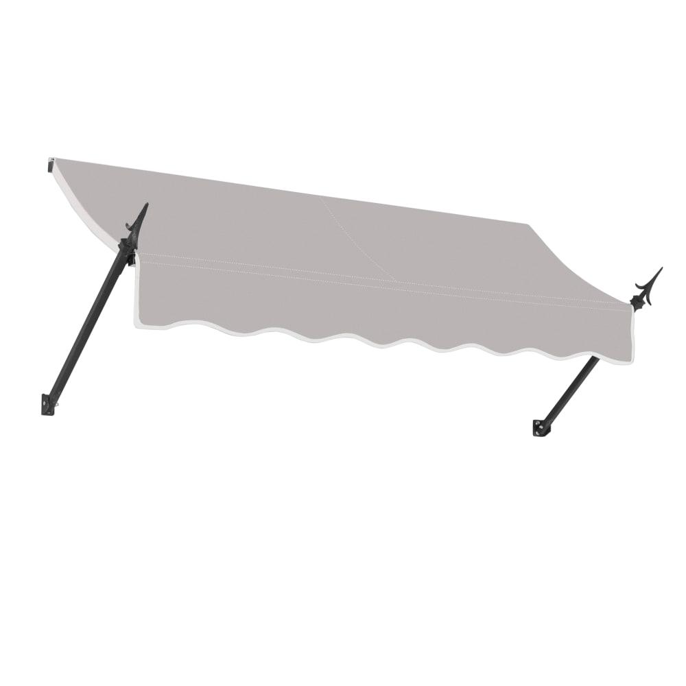 Awntech 5.375 ft New Orleans Fixed Awning Acrylic Fabric, Gray. Picture 1