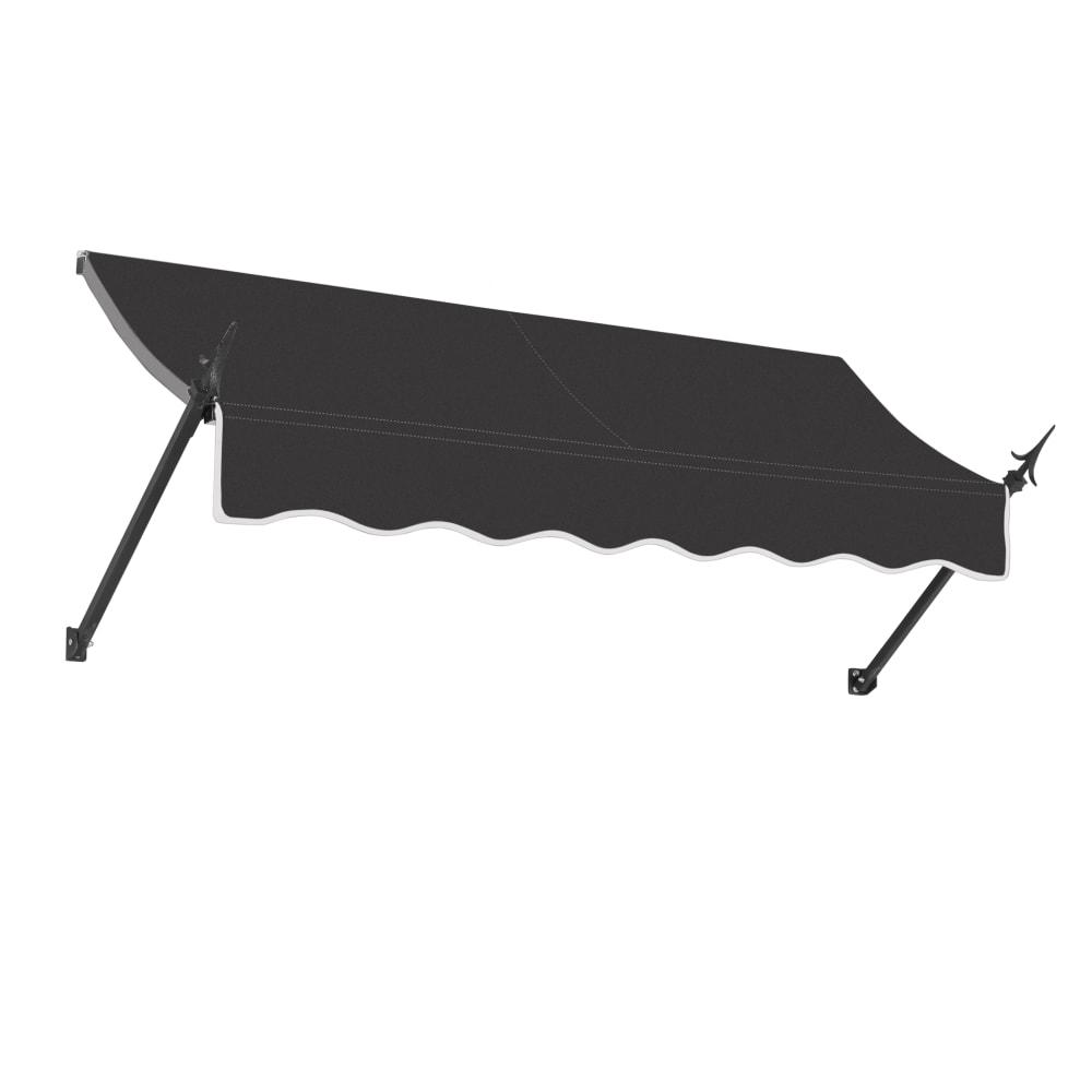 Awntech 10.375 ft New Orleans Fixed Awning Acrylic Fabric, Black. Picture 1