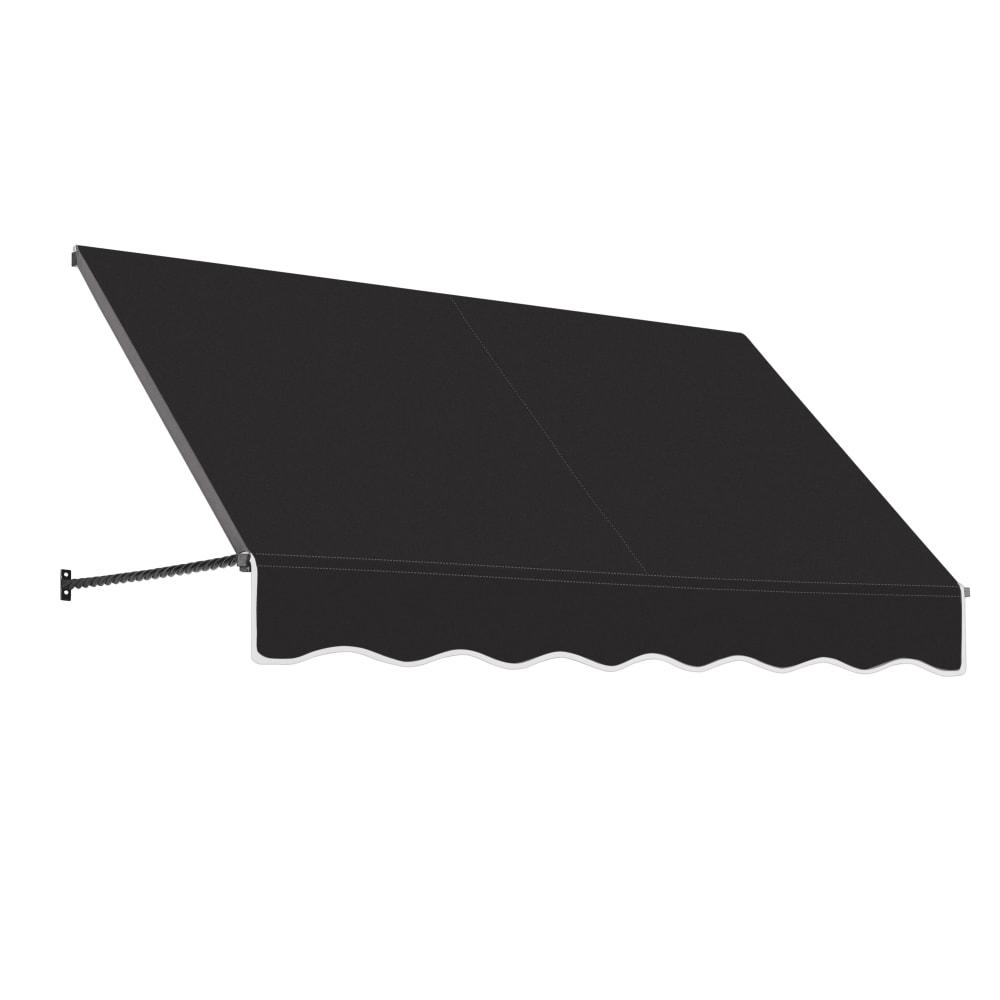 Awntech 5.375 ft Santa Fe Fixed Awning Acrylic Fabric, Black. Picture 1