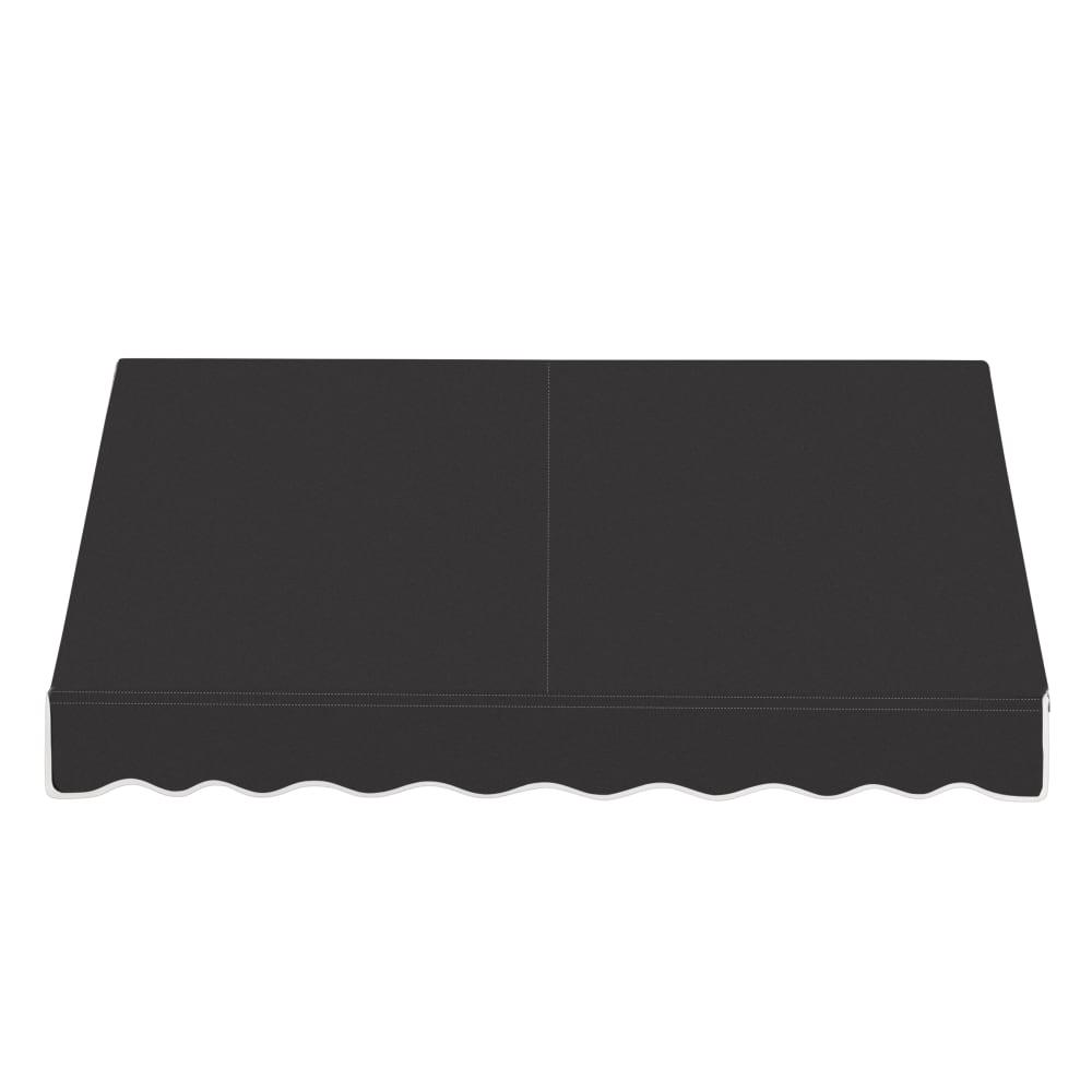 Awntech 7.375 ft Dallas Retro Fixed Awning Acrylic Fabric, Black. Picture 2