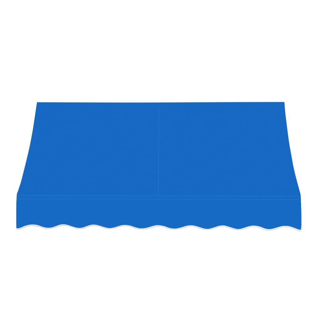 Awntech 8.375 ft Nantucket Fixed Awning Acrylic Fabric, Bright Blue. Picture 2