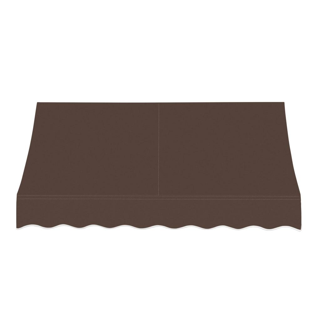 Awntech 8.375 ft Nantucket Fixed Awning Acrylic Fabric, Brown. Picture 2