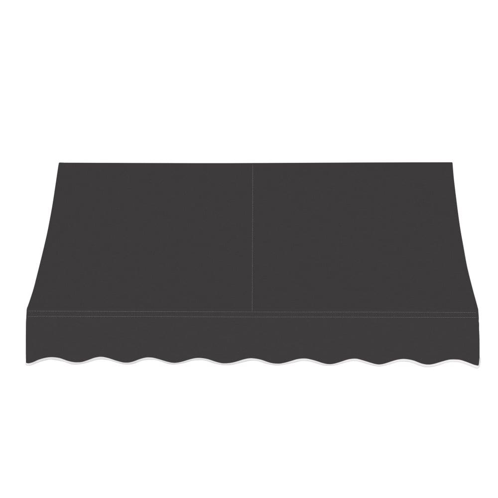 Awntech 6.375 ft Nantucket Fixed Awning Acrylic Fabric, Black. Picture 2