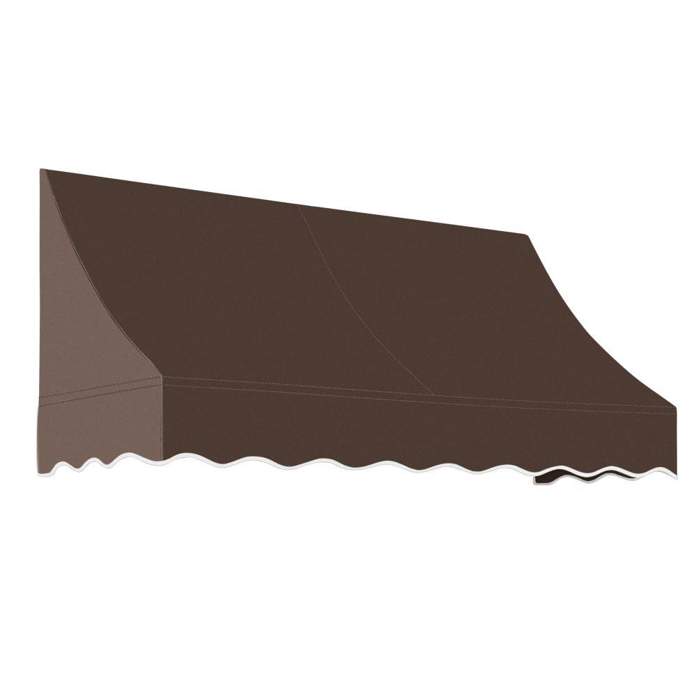 Awntech 8.375 ft Nantucket Fixed Awning Acrylic Fabric, Brown. Picture 1