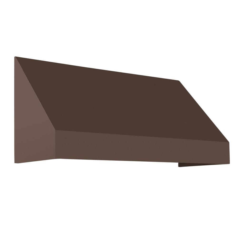 Awntech 8.375 ft New Yorker Fixed Awning Acrylic Fabric, Brown. Picture 1