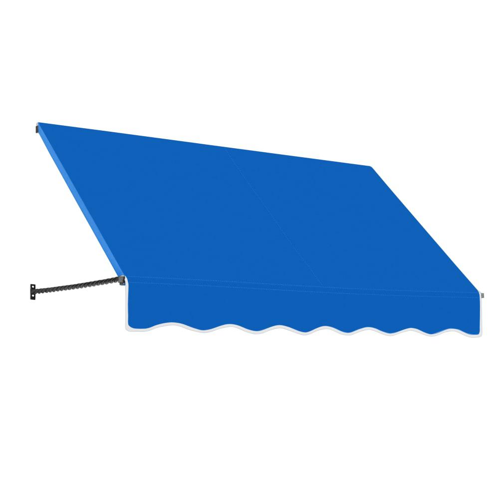 Awntech 6.375 ft Santa Fe Fixed Awning Acrylic Fabric, Bright Blue. Picture 1