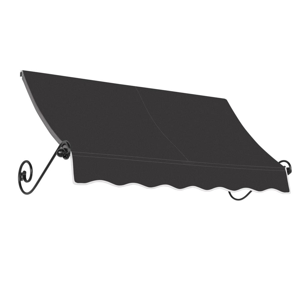 Awntech 6.375 ft Charleston Fixed Awning Acrylic Fabric, Black. Picture 1