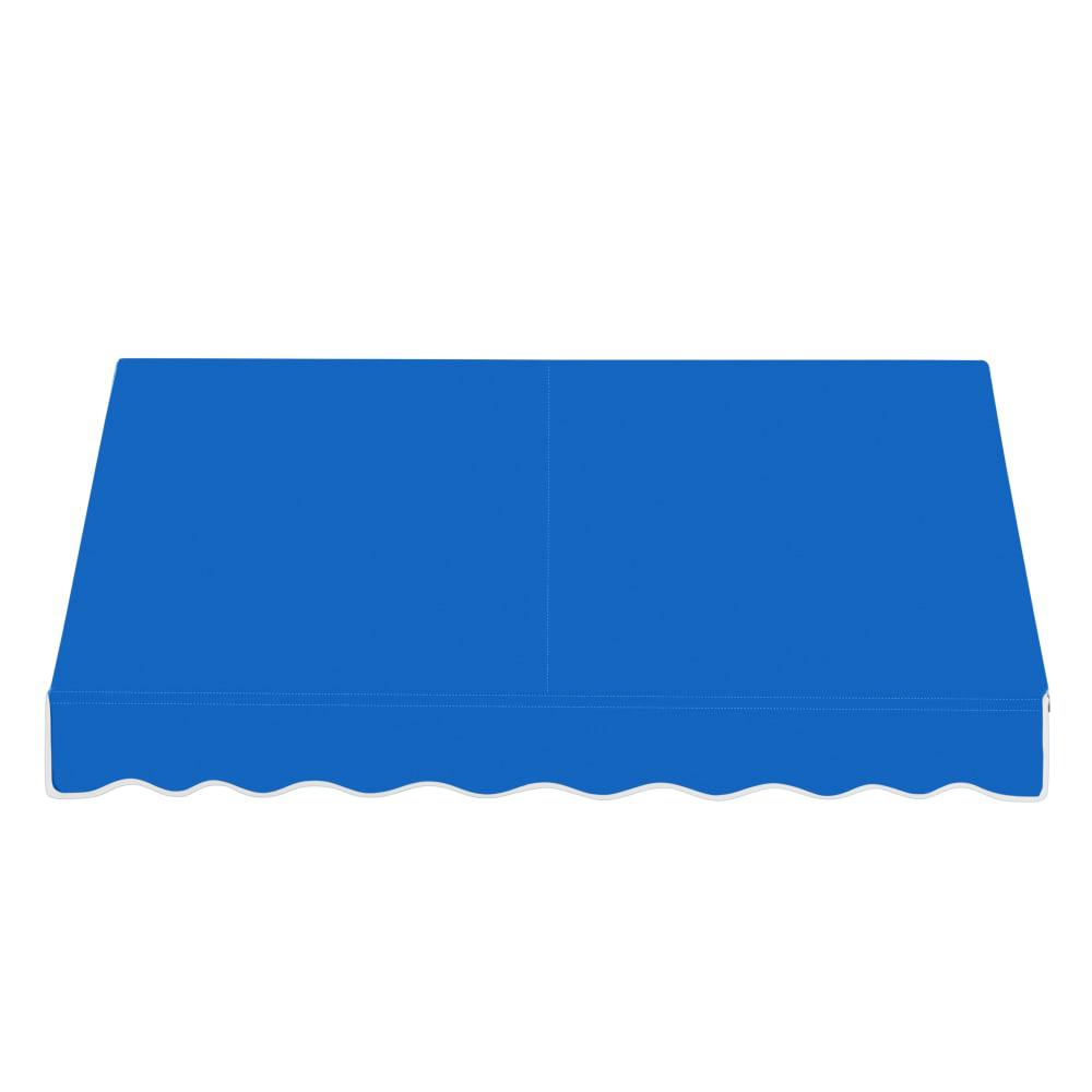 Awntech 8.375 ft Dallas Retro Fixed Awning Acrylic Fabric, Bright Blue. Picture 2
