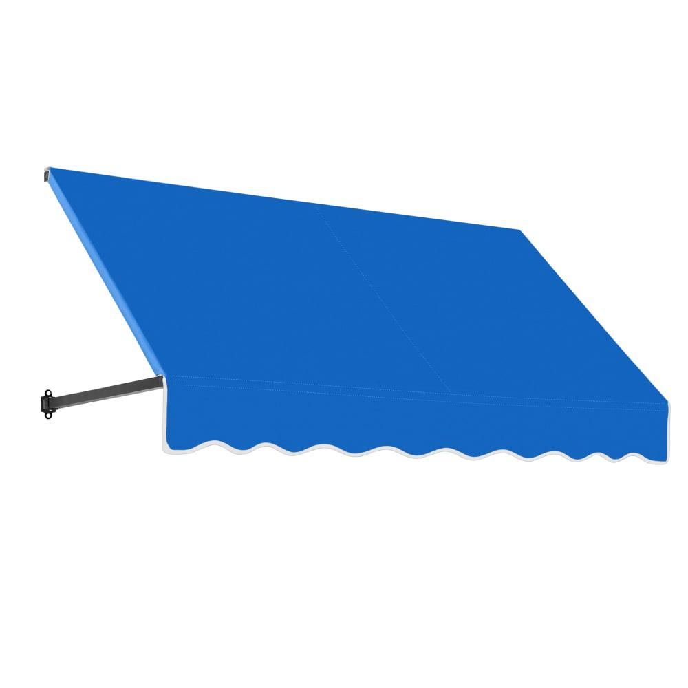 Awntech 8.375 ft Dallas Retro Fixed Awning Acrylic Fabric, Bright Blue. Picture 1