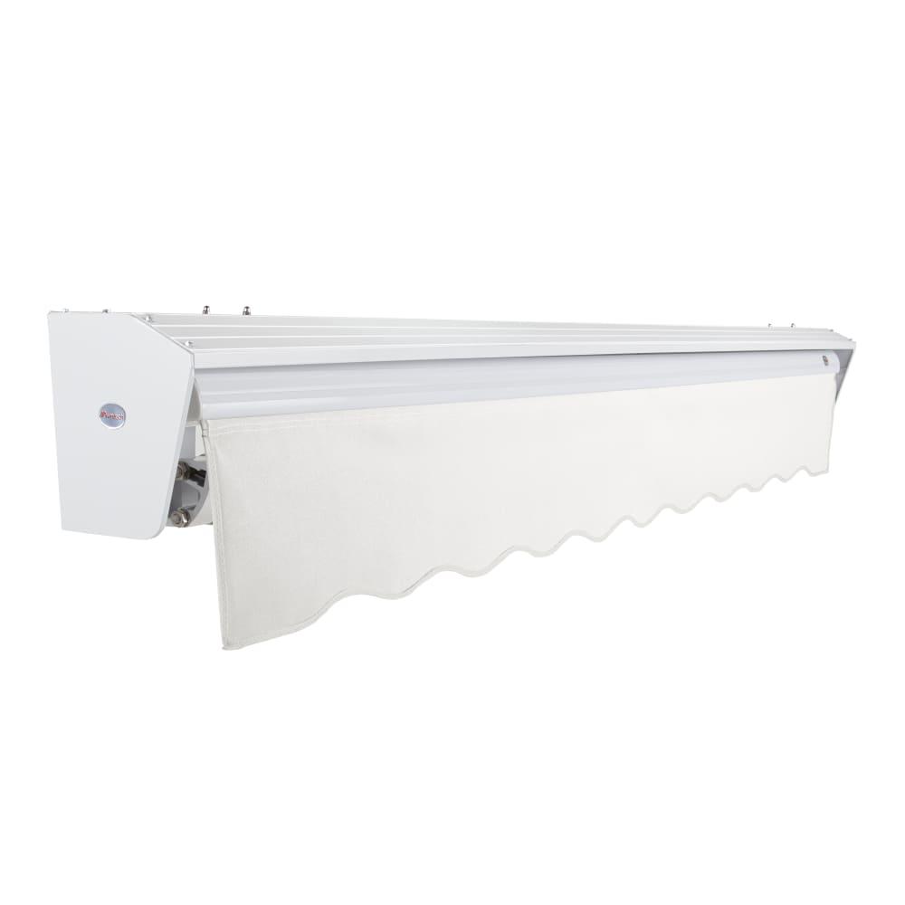 18' x 10' Destin Right Motor Right Motorized Patio Retractable Awning, White. Picture 2