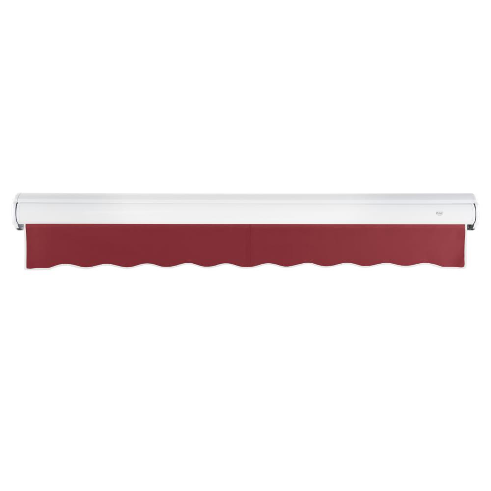 20' x 10' Full Cassette Manual Patio Retractable Awning Acrylic Fabric, Burgundy. Picture 4