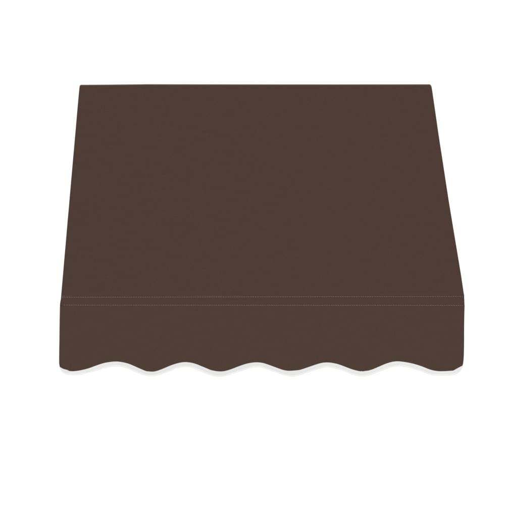 Awntech 3.375 ft San Francisco Fixed Awning Acrylic Fabric, Brown. Picture 2