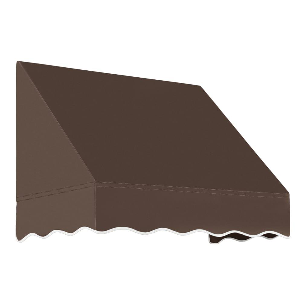 Awntech 3.375 ft San Francisco Fixed Awning Acrylic Fabric, Brown. Picture 1